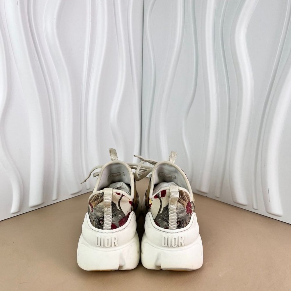 Dior Womens Floral Sneakers Size 38 Chunky Sole Multicolor Pattern - Picture 4 of 9